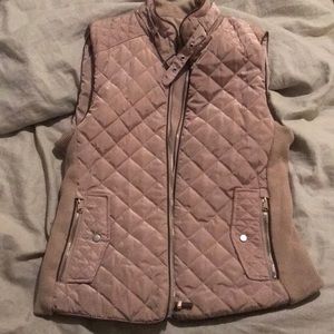 Tan Equestrian Puffer Vest